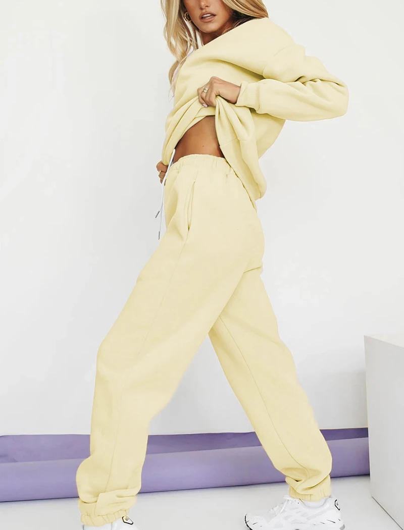 HiloRill Women Tracksuit Solid Casual Pullover Hoodies Suit 2020 Home Style Sweatpants Set High Waist Shorts Ladies Sport Outfit