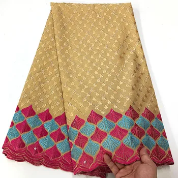 

African Swiss Dry Cotton Voile Lace 2019 High Quality Swiss Voile Lace In Switzerland Nigerian Dry Lace For Wedding Dress CD-897