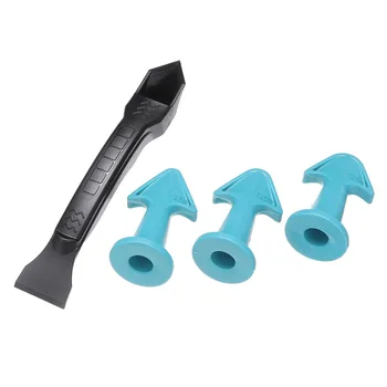 

4pcs Caulk Nozzle Scraper Reusable Caulk Remover Sealing Floor Finisher Construction Caulking Tool Hand Tool Set