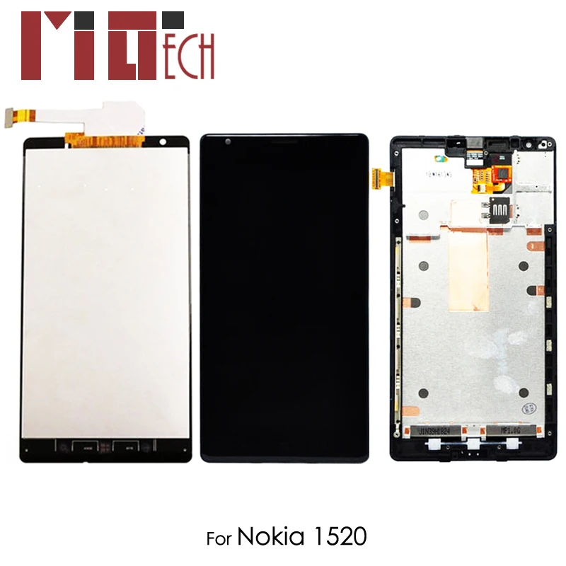 

LCD Display For Nokia Lumia 1520 Touch Screen Digitizer Assembly Black No/with Frame Replacement Parts 6.0'' Free Shipping