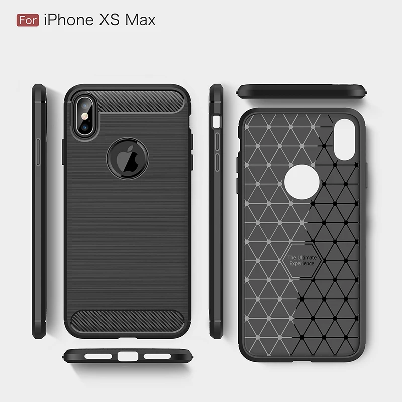 

Brushed Business Black Phone cases For iPhone 11Pro 11 Pro MAX 7 Plus Protection Strong Cover For iPhone X Max 6.5 XR 6.1 XS 5.8