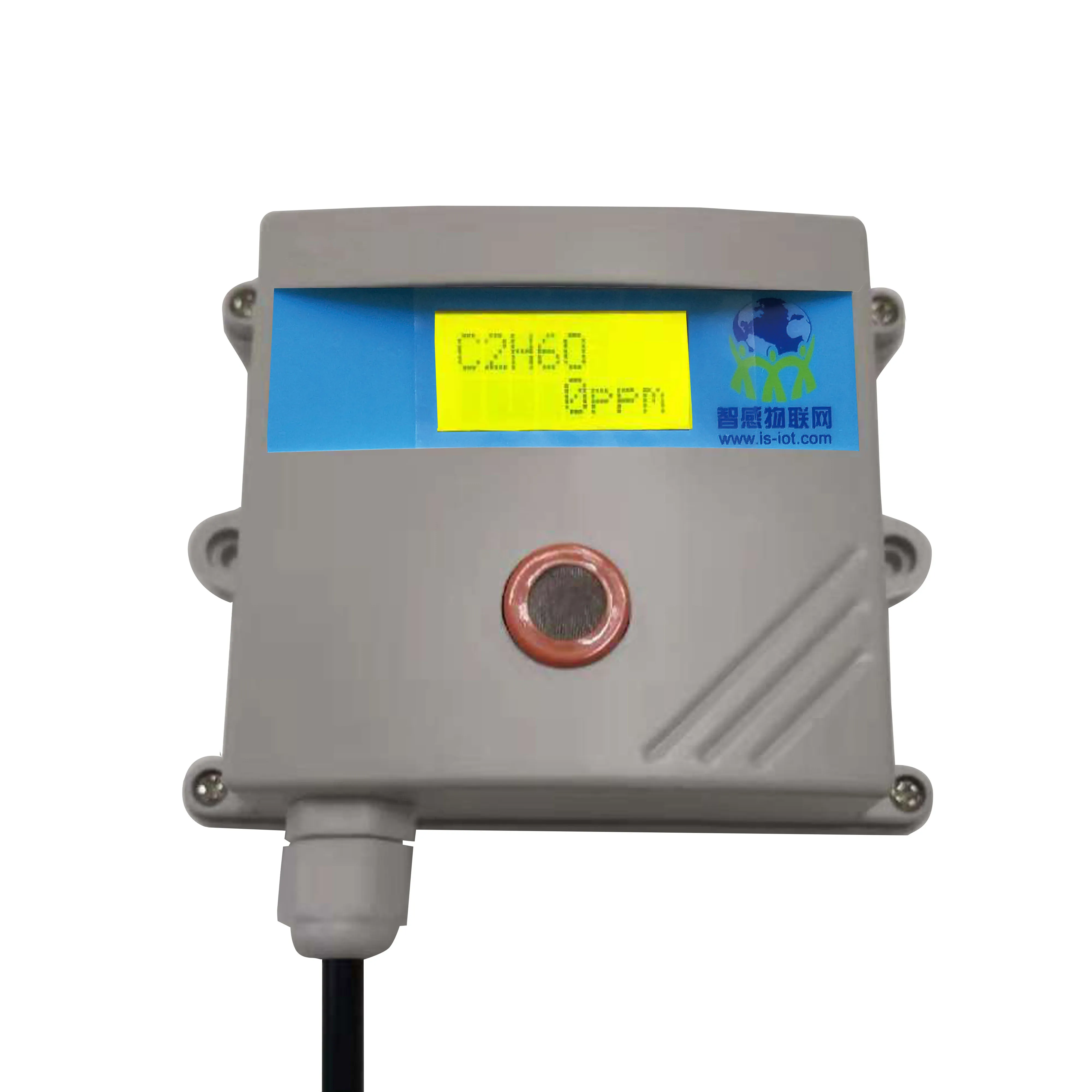 

Alcohol Transmitter Sensor Detector Ethanol C2H5OH, C2H6O RS485 Modbus LCD