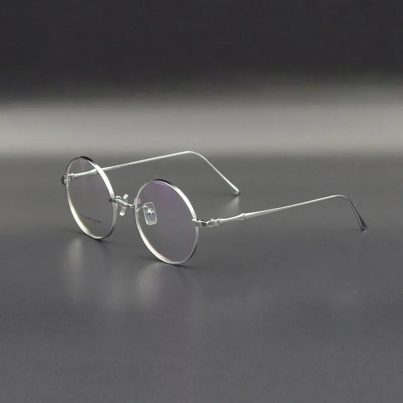 Титановые круглые очки в ретро-стиле оправа для мужчин и женщин Ультралегкая от близорукости, по рецепту оправы прозрачные очки