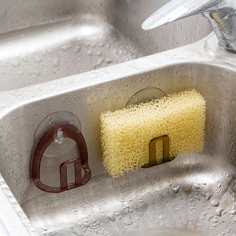 

Kitchen Suction Cup Sink Drain Rack Sponge Storage Holder Sink Shelf Soap Rack Drainer Rack Bathroom Accessories Organizer