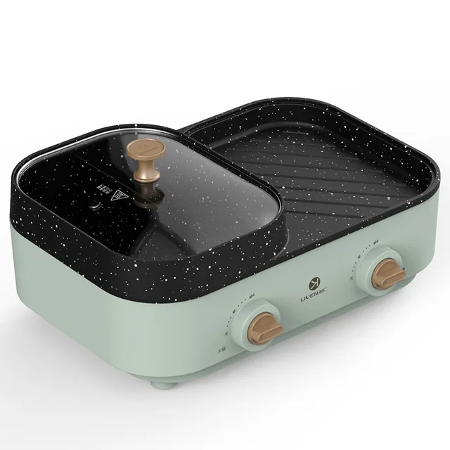 Barbecue électrique 1500 W pour barbecue, marmite, marmite, gril intégré, poêle à poisson, poêle à griller électrique_voghion.com