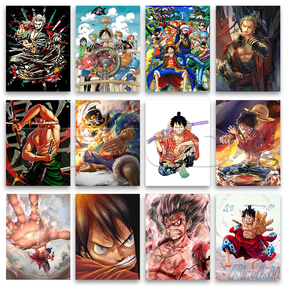 Домашний декор холст Одна деталь Hd печати Плакаты Луффи живопись современного