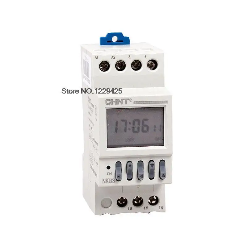 

CHNT NKG3 NKG-3 LCD Microcomputer Astro Time Switch Sunrise Sunset Based On Latitude DIN RAIL DIGITAL PROGRAMMABLE TIMER Relay