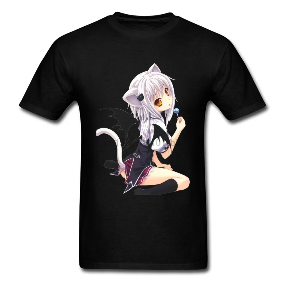 Akeno Neko Waifu Cat Manga футболка сладкие объятия японского аниме Keyco шпилька для девочек