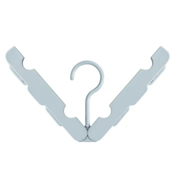 

5pcs Folding Clothes Hanger Portable Folding Hangers with 4 Clip Travel Home Foldable Hanger LXY9