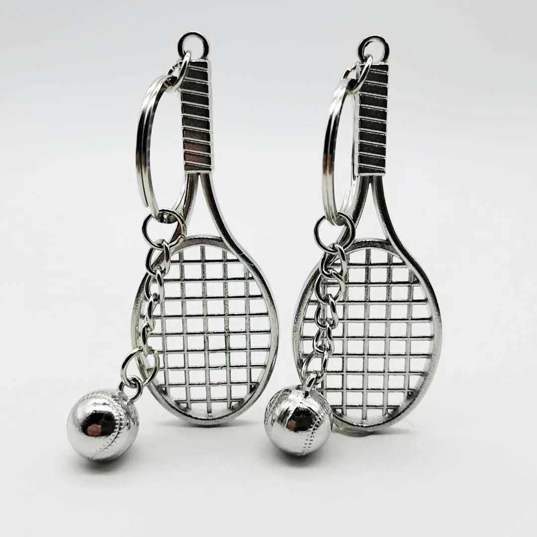 

Alloy Tennis Racket Keychain Bag pendant key ring sports Key Chain gifts promotional gifts K2398