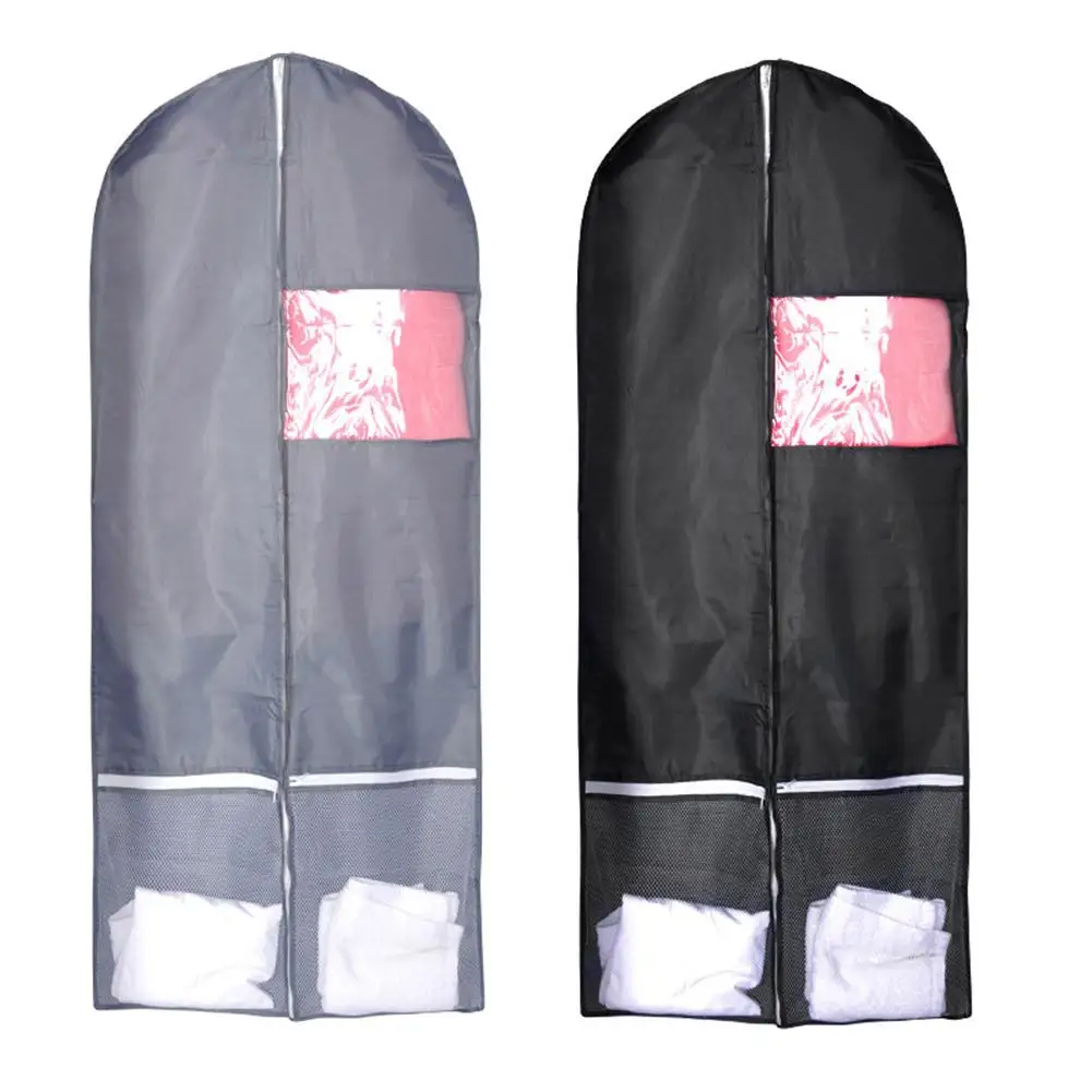 Zipper Closure Dustproof Garment Storage Bag Travel Clothes Suit Shirt