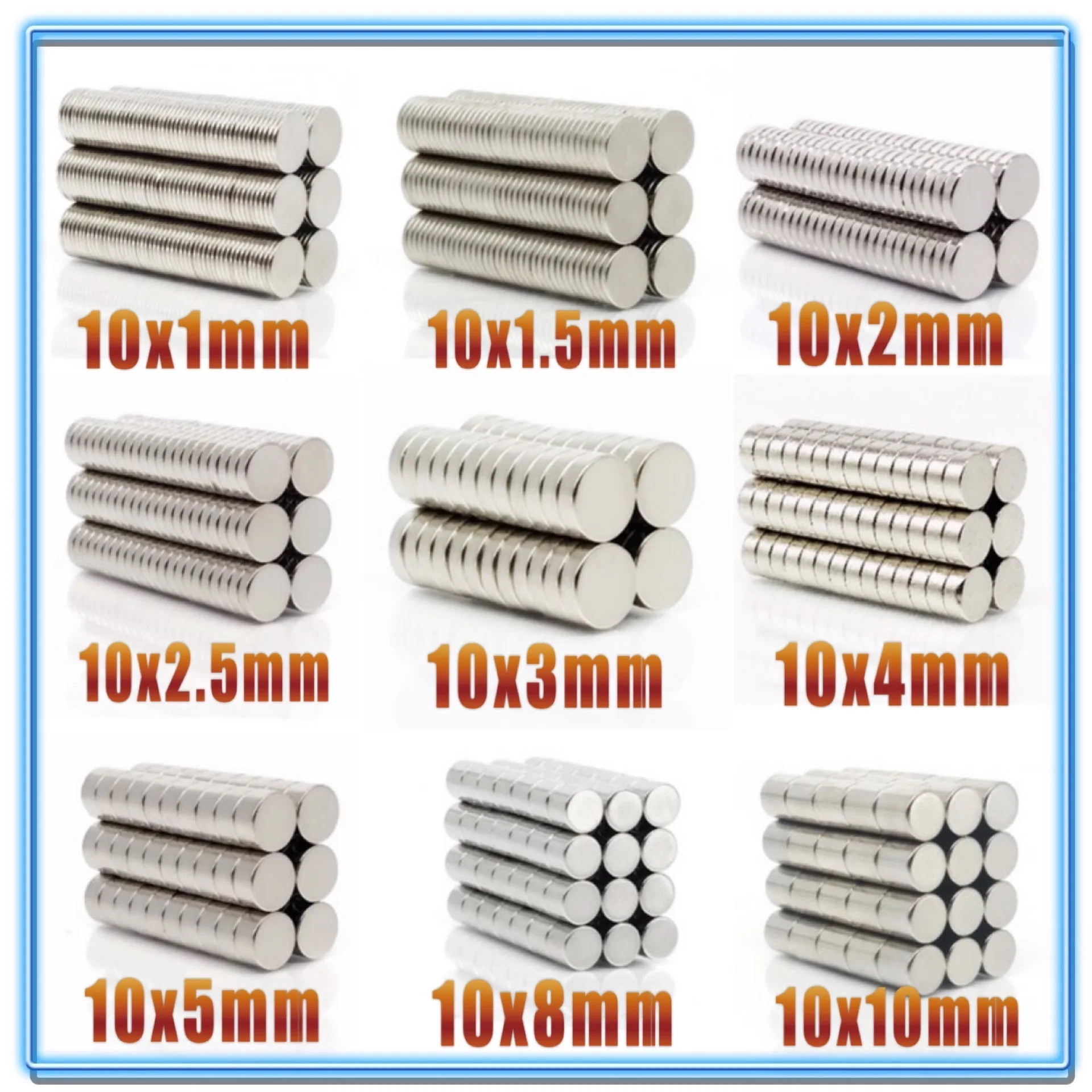 100 Pcs | 8x2mm Aimants Ronds Extrêmement Puissants, Petits Aimant