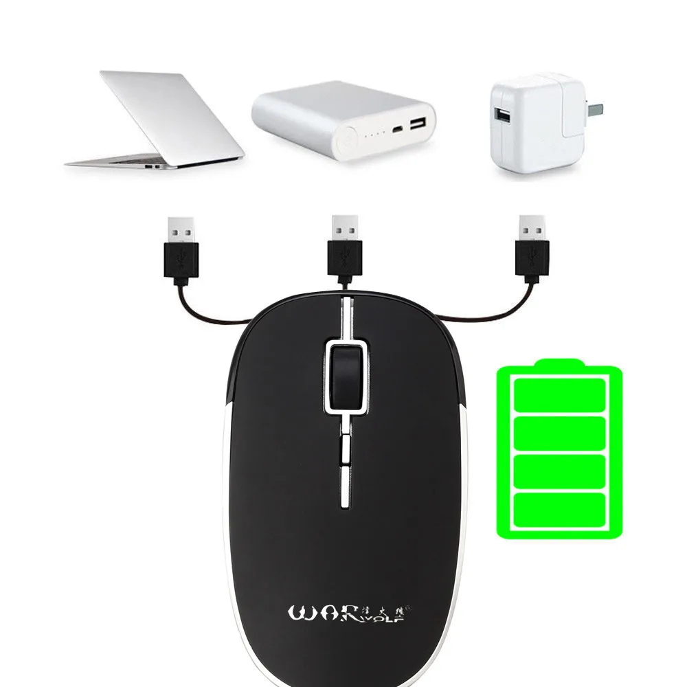 OMESHIN перезаряжаемая Беспроводная игровая мышь 1600 dpi 2,4G батарейный плеер 4 кнопки маленькая мышь интеллектуальное подключение не требуется кодирования