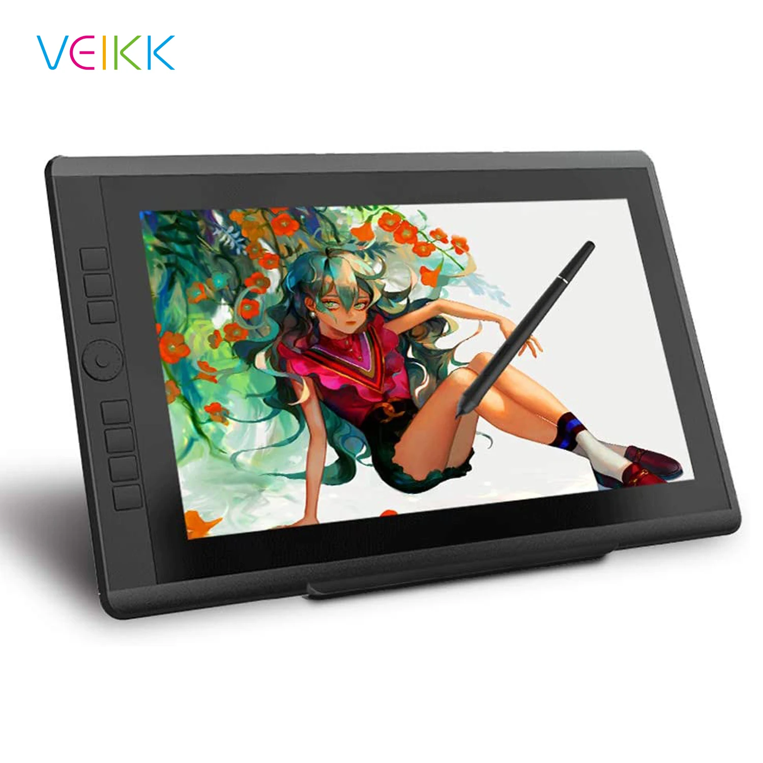 VEIKK VK1560 Pro 15.6 Inch Pen Display Graphics Tablet IPS HD Screen Drawing Monitor with 7 Shortcut Keys and a Quick Dial | Компьютеры и