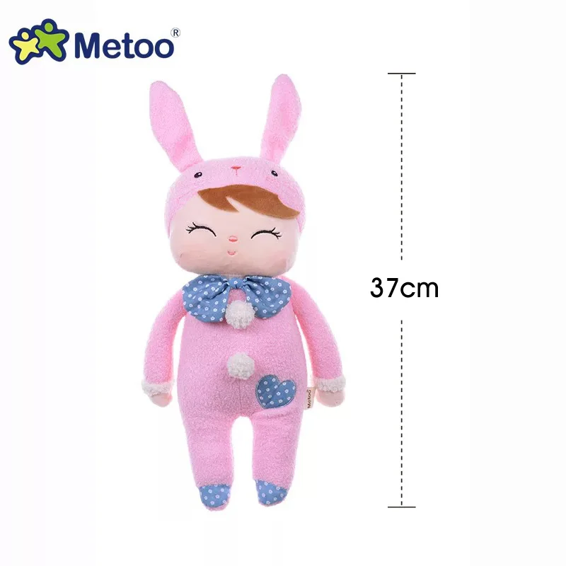 Metoo Анжела кролик олень балетные фрукты русалка девушка мягкие плюшевые животные игрушки кукла для детей, Детский подарок на день рождения Рождество - Цвет: 37cm Pink rabbit