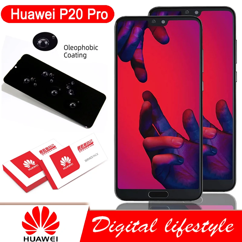 Оригинальный 6 1 ''ЖК дисплей экран Замена для Huawei P20 Pro ЖК с сенсорным экраном