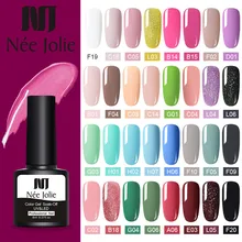NEE JOLIE Гель-лак для ногтей чистый 8 мл розовый цвет серия Перманентная личная гигиена лак Одноцветный лак для дизайна ногтей гель для дизайна