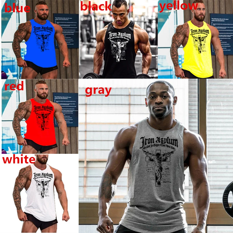 

2020 New Brand Clothing Men Vest Muscle God Printed Men Fitness Tank Tops Bodybuilding Camisetas Running Sleeveless Shirt