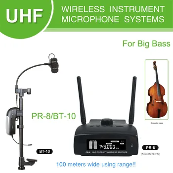 

PR-8/BT-10 Professional Stage Wireless Instrument Microphone With Reverb Function For Acoustic Bass