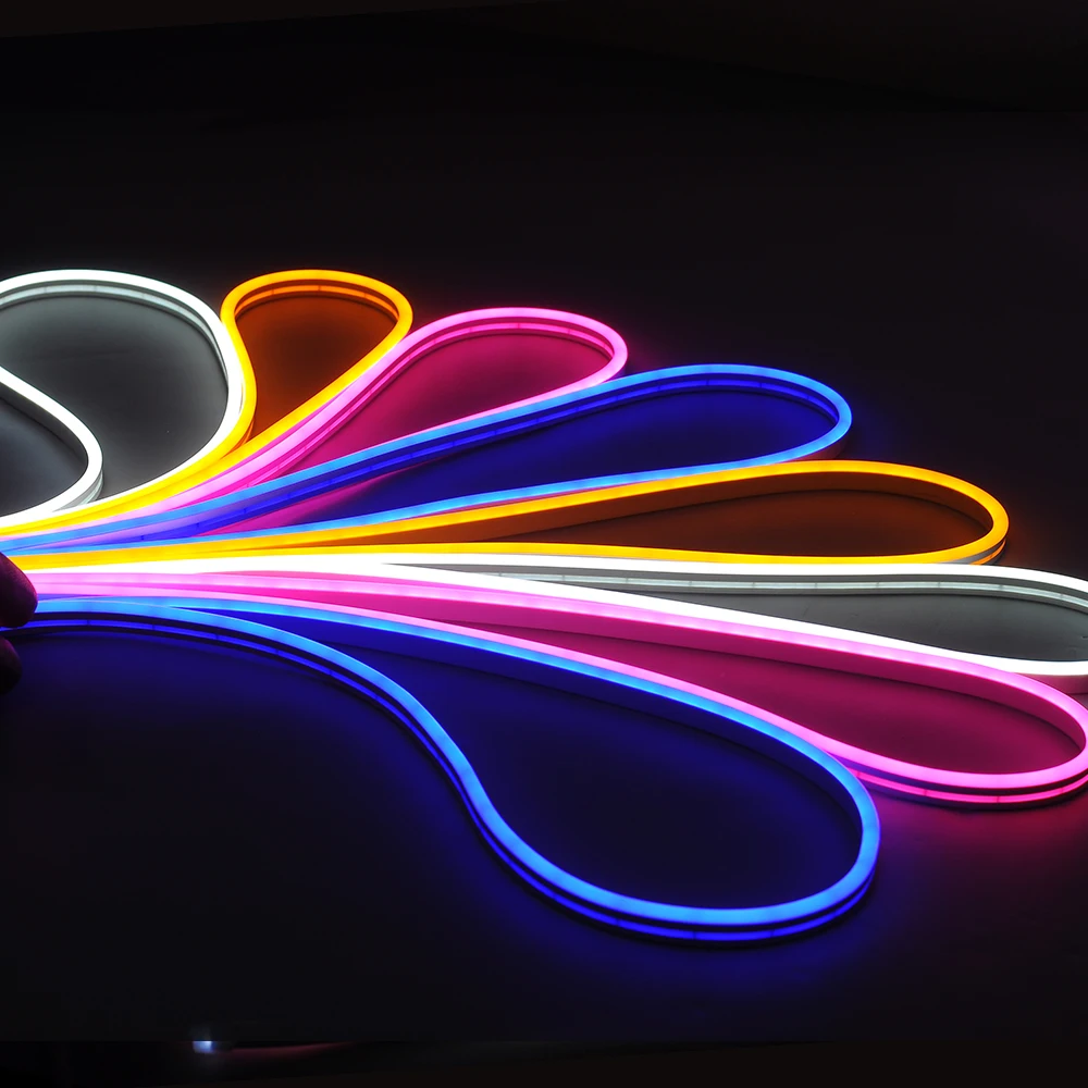 

LED Strip Neon Lights 12V Ip65 Waterproof Warm White Yellow Pink Blue for DIY Christmas Holiday Party Decoration Lamp