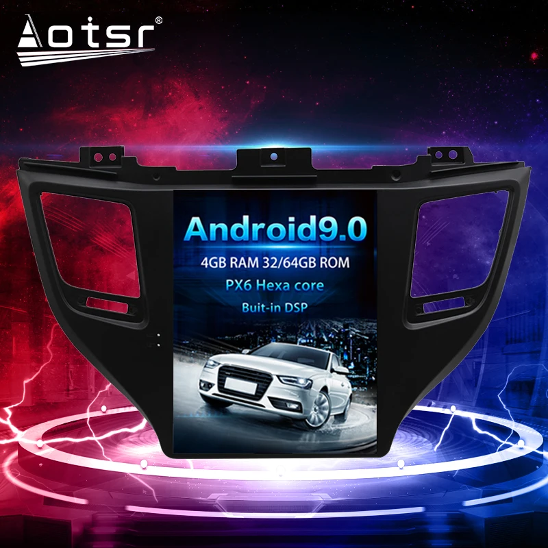 For Hyundai Tucson Android Radio tape recorder 2015-2019 Car Multimedia Player Stereo head unit PX6 Tesla Navi No 2din Autoradio