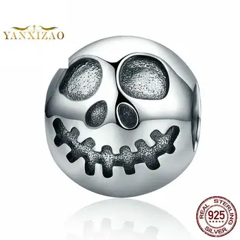 

Halloween wholesale Diy 925 sterling silver original letter beads natural stone for jewelry making Fit pandora charm bracelet