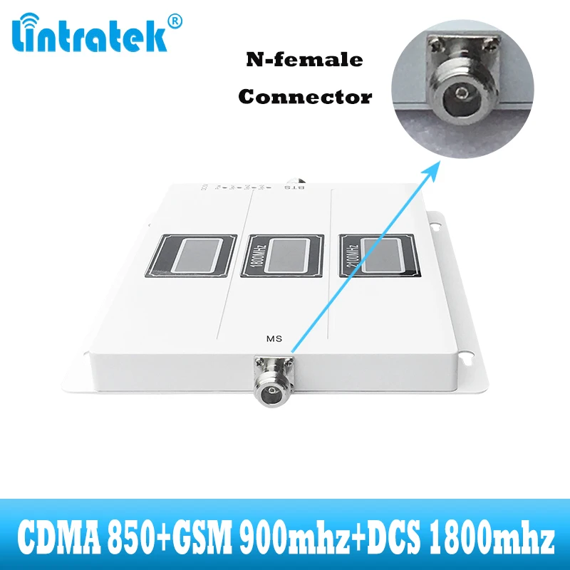 Трехдиапазонный ретранслятор сотового сигнала lintratek CDMA 850 GSM 900 DCS1800 мобильный