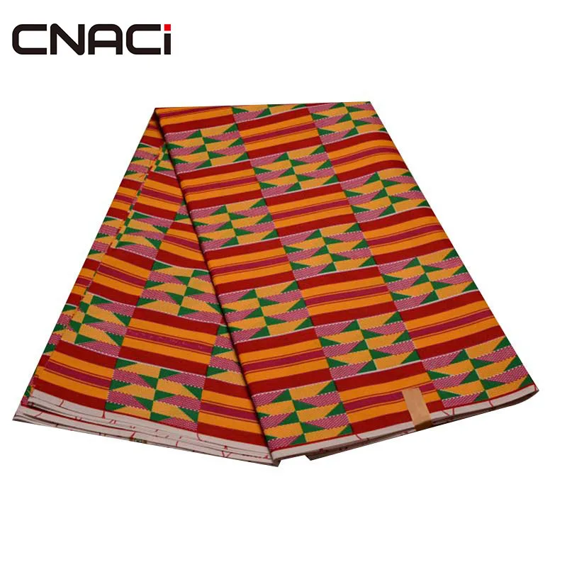 CNACI Новая африканская ткань Гана Kente 6 ярдов Гана ткань Африканская мода Kente Ткань Гана Tissu пэчворк - Цвет: 19030031