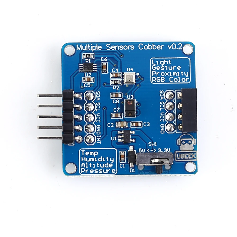 7в1 датчик температуры и влажности воздуха, давления света, цвет, датчик приближения для Raspberry Pi/Arduino