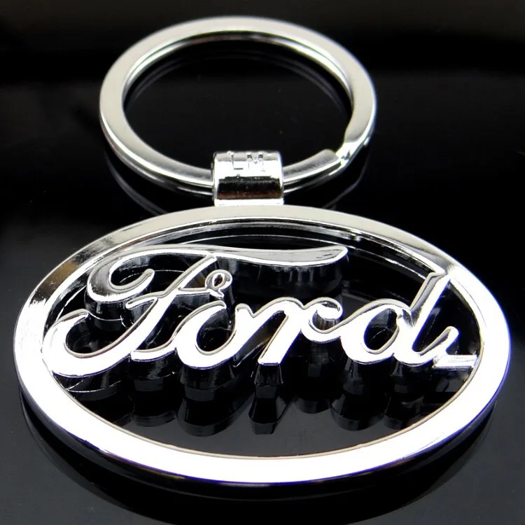 1PCS Car Badge Keychain Silver Key Ring Metal Gift for Ford Mk2 Mk3 Mk4 Mk5 Mk7 Fiesta FOCUS 2 3 4 5 Auto Accessories |