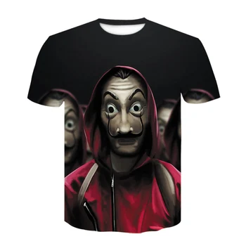 

Tshirts Men House of Paper T Shirt Men Funny 3D Design La Casa De Papel T Shirt Money Heist Tees Tv Series t shirts for men wome