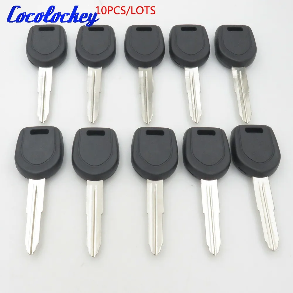 Cocolockey 10pcs/lots Transponder Key Shell for MITSUBISHI Colt Outlander Mirage Pajero Key No Chip Inside Right Blade No Logo