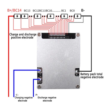 

10S 12S 13S 14S 16S BMS 30A 40A 50A 60A 100A 48V 60V 18650 Li-ion Lithium Battery Protection Board BMS Circuit Balance Module