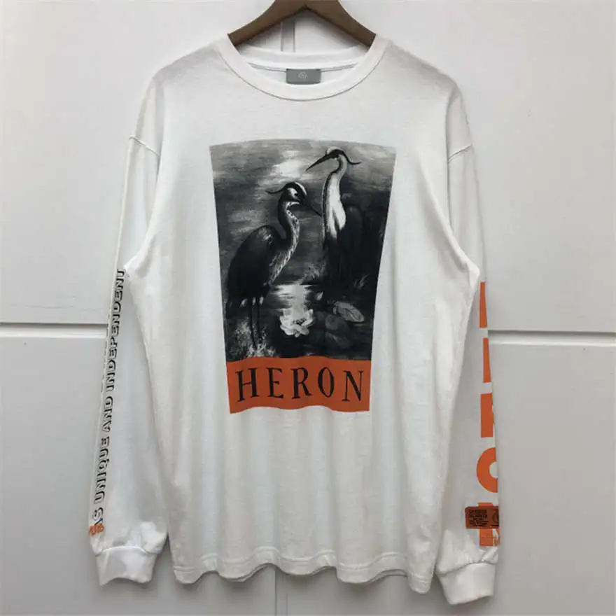 

Long Sleeve Heron Preston T Shirt Men Women T-shirt Spring Autumn Hip-hop Heron Preston T-Shirts