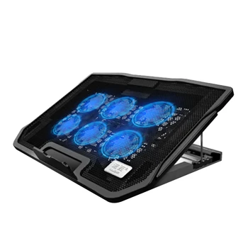 

Notebook Cooler With 6 High-speed Fans Non-slip Adjustable Wind Speed Cooling Pad