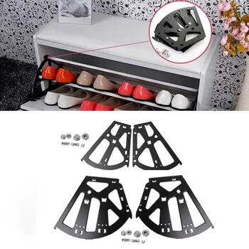 

2 Pcs Flip Frame Rack Shoe Shelf Hinge Hardware Accessories for Cabinet Home ALI88