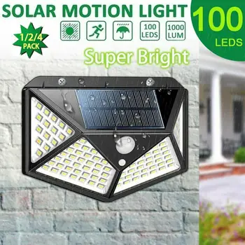 

100 LED Solar Light Outdoor Solar Lamp Powered Sunlight 3 Modes PIR Motion Sensor for Garden Decoration Wall Stree