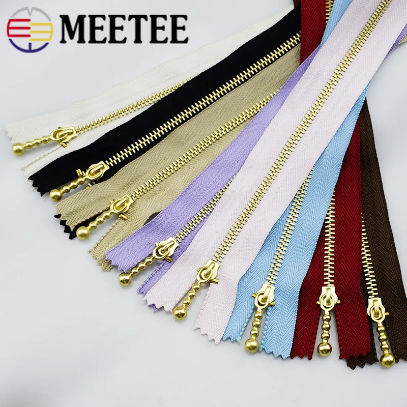 20 шт. Meetee 3 # золотой см застежка молния с закрытым металлическим замком для шитье