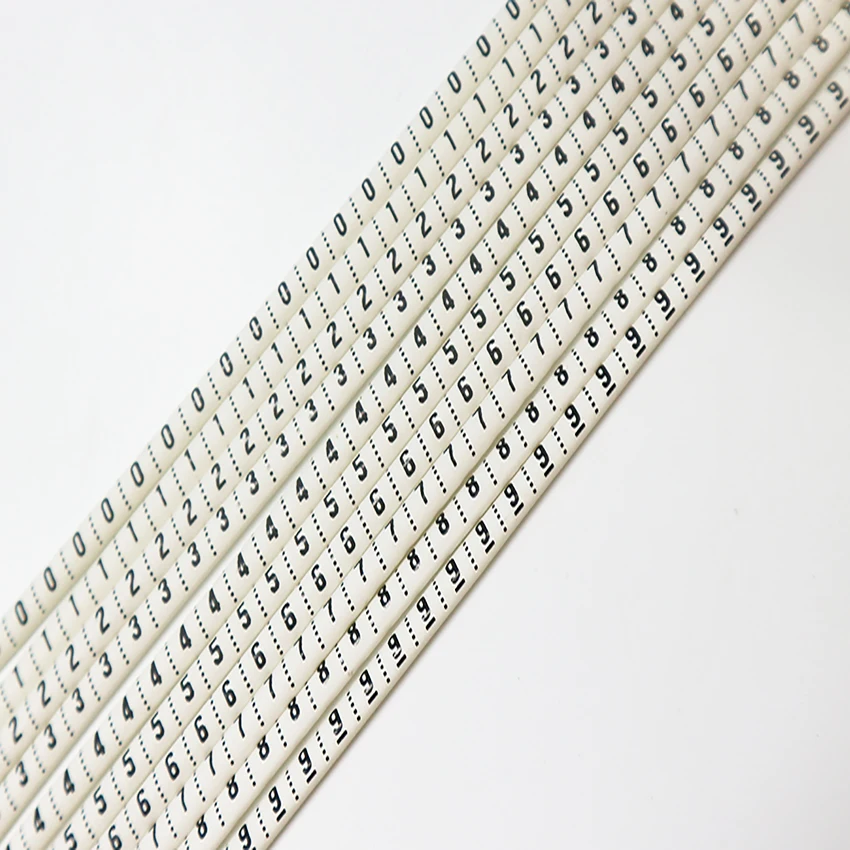 Marcador Plástico da Tubulação do Psiquiatra do Calor Marcadores Coloridos do Cabo do Pvc Relação do Psiquiatra da Isolação Fio da Etiqueta Número a a 10 mm