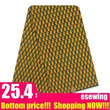 Настоящий гарантированный настоящий голландский воск высокого качества, ткань с принтом, 6 ярдов, африканская ткань для шитья, 120418