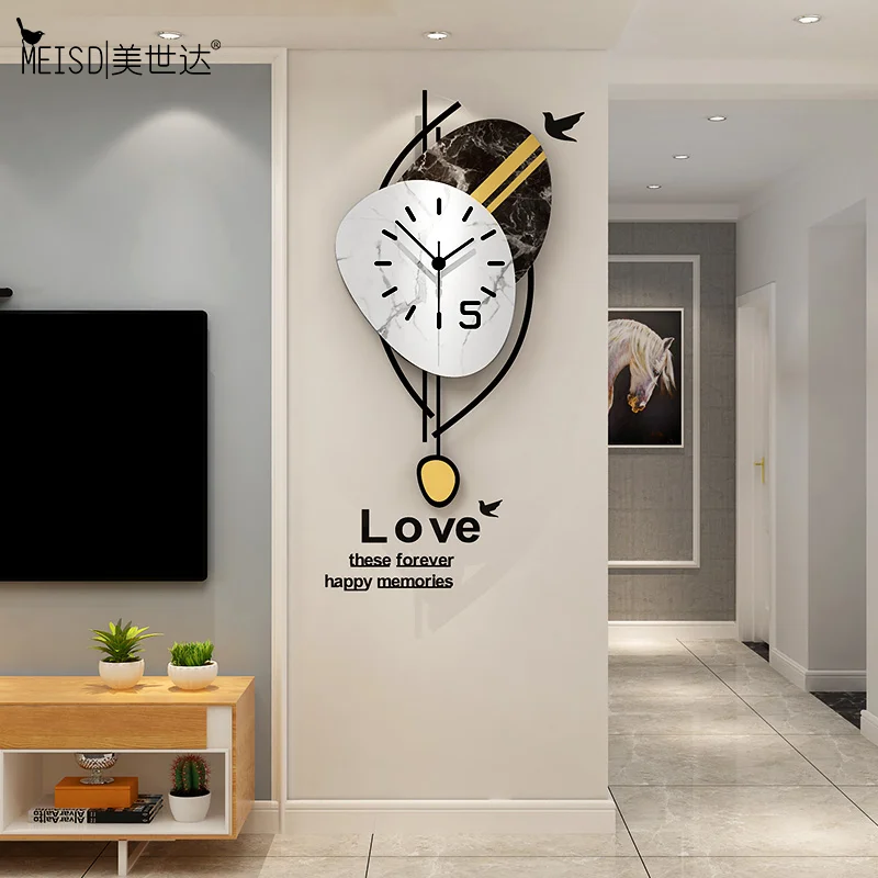 

MEISD Acrylic Watch Wall Clocks Pendulum Home Decor Quartz Silent Clocks Modern Design Room Horloge Stickers Free Shipping Hot