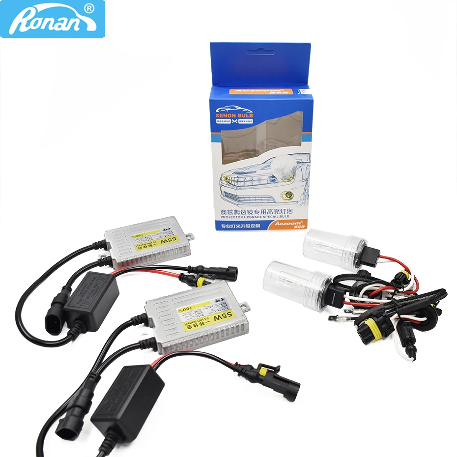 

Ronan fast 55W ballast with D2H 6000k xenon bulb lamps kit for hella car headlight retrofit DIY