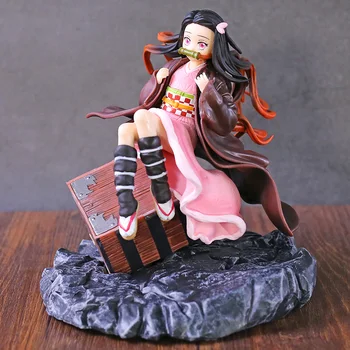 

Demon Slayer Kimetsu No Yaiba Kamado Nezuko Sitting on Box Ver. PVC Figure GK Statue Model Toy