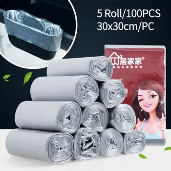 

5 Rolls Desktop Small Garbage Bag Plastic Disposable Car Mini Garbage Can Trash Bags Wastebasket Liner