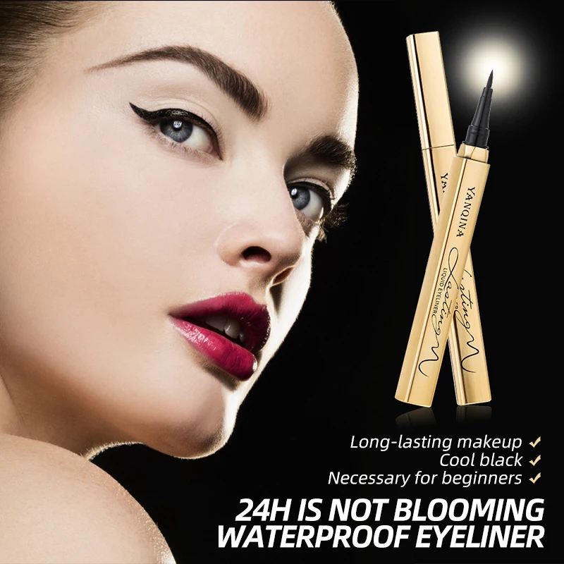 New hot cool black eyeliner pen lasting waterproof not blooming eyeliner makeup