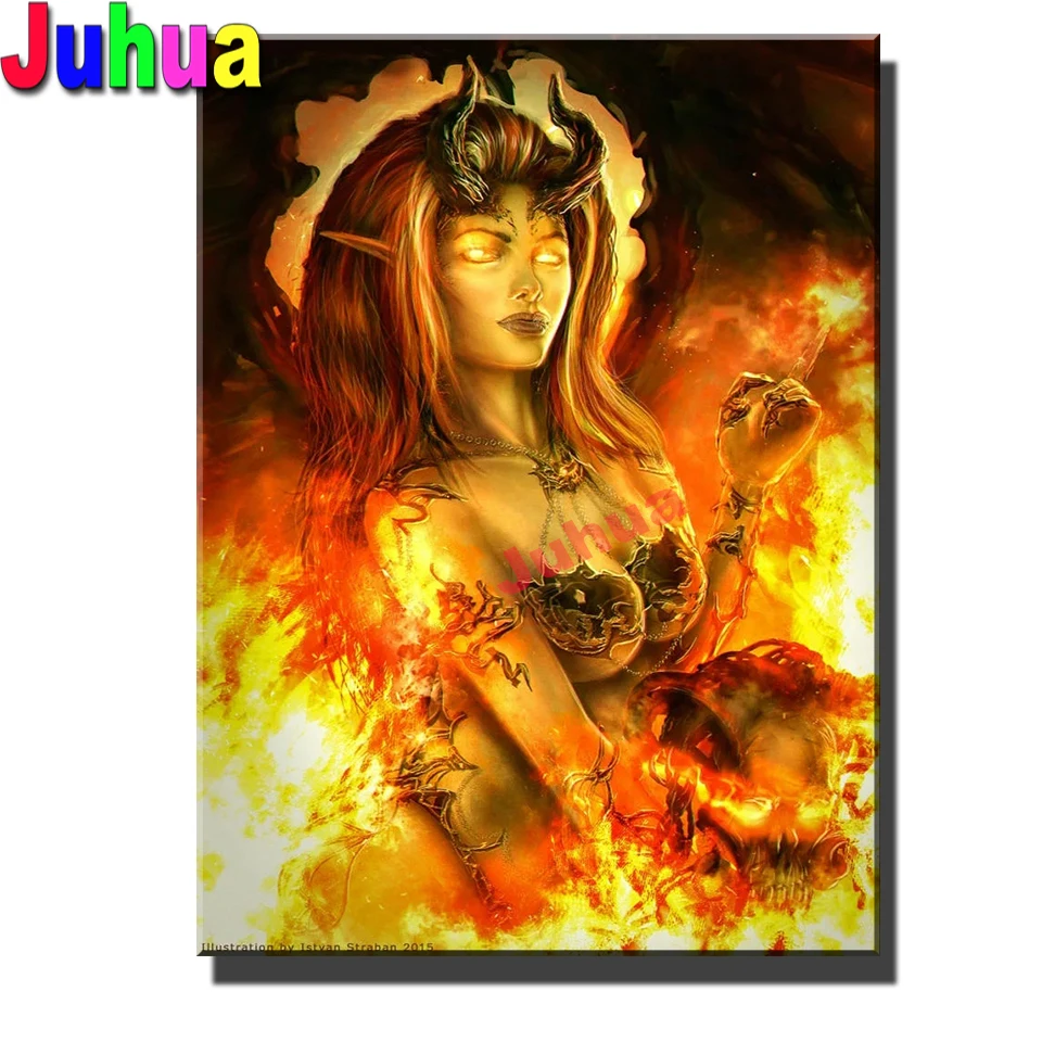 Diamond Mosaic Woman Fiction Film Alien Girl Full Square Round Drill Diamond Painting 5D Diy Diamond Ricamo Lady Home Decor,