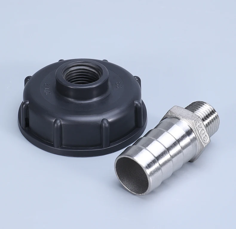 S60x6 Coarse Thread IBC Water Tank Adapter 1/2" 3/4" 1" Garden Hose Pipe Fittings Drain Connector