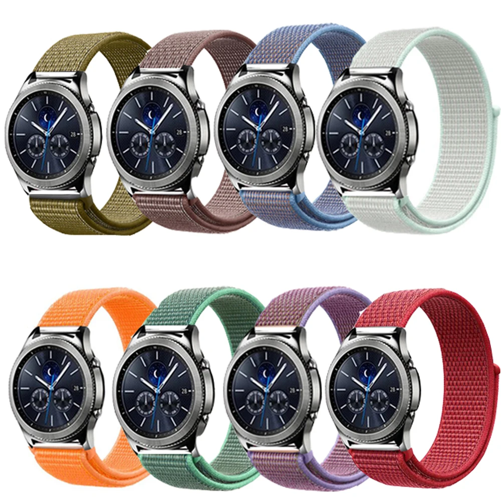 Gear s3 Frontier для samsung galaxy active watch band 46 мм 42 мм huawei GT 22 мм 20 мм нейлоновая петля ремешок для часов аксессуары для наручных часов