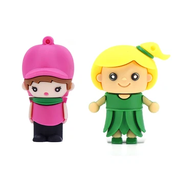 

girl pen drive 64GB 32GB 16GB 8GB 4GB usb flash drive 128GB 256GB memory stick cute cartoon pendrive pink green u stick