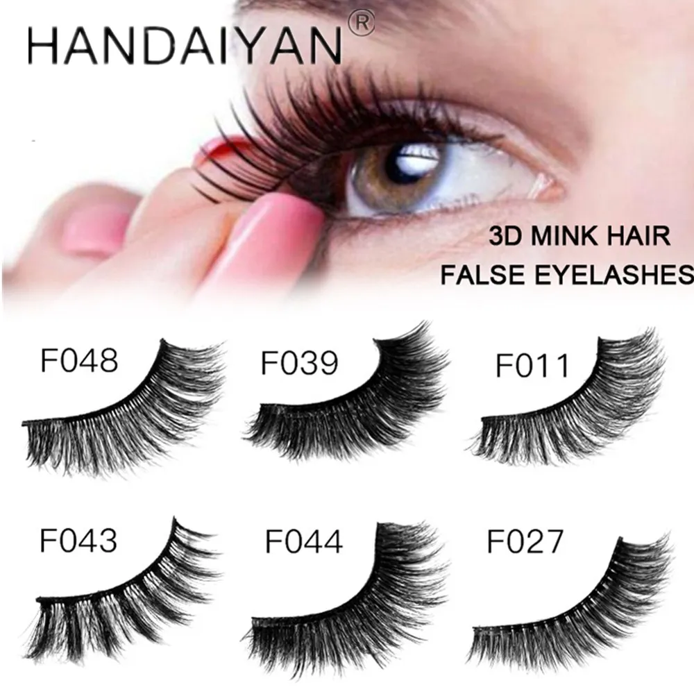 HANDAIYAN 1 пара 3D норковые накладные ресницы естественные длинные наращивание